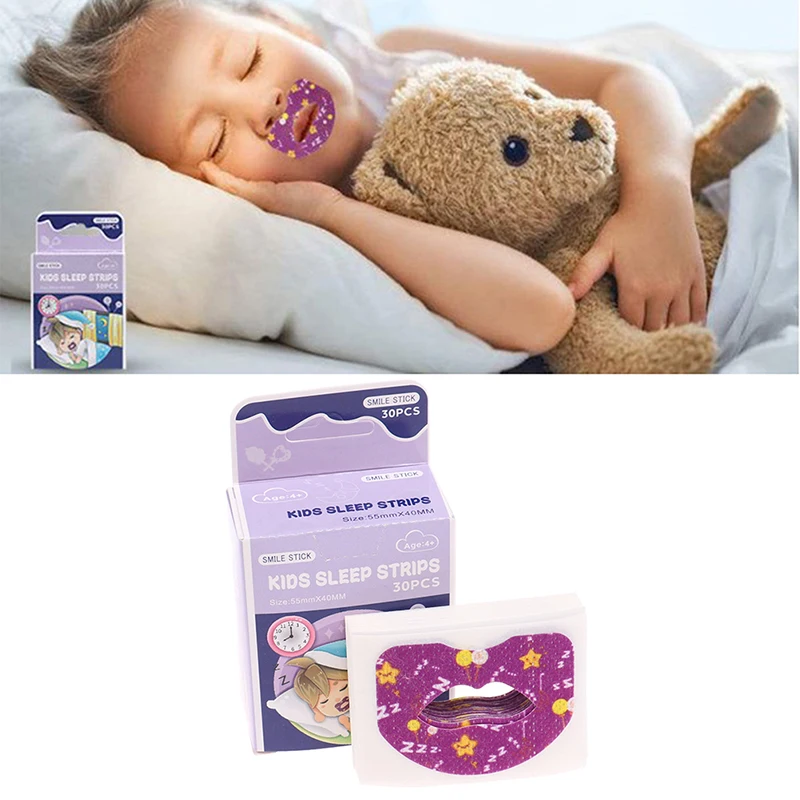 

30pcs/Box Anti Snore Stickers Anti-snoring Mouth Correction Stickers Kid's Night Sleep Tape Lip Nose Breathing Patch