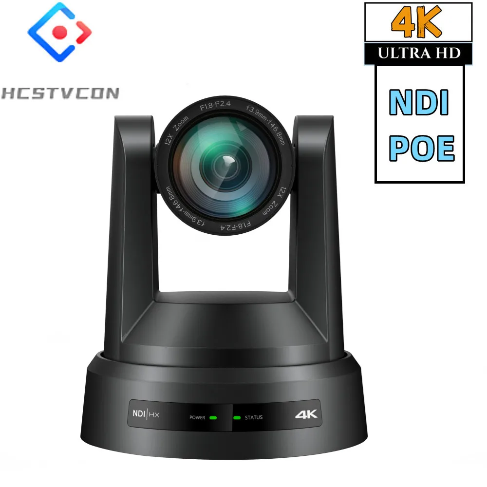

4K NDI PTZ Camera Video Conference HDMI SDI LAN 12/20X Zoom POE for Church Live Streaming Business Meet Broadcast Free Shipping