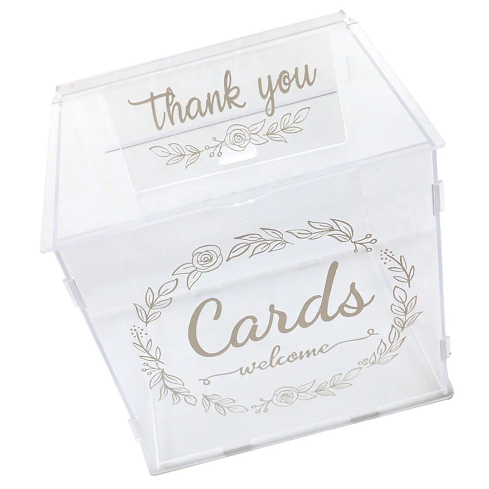

Wedding Party Reception Cards Box DIY Message Box Acrylic Engagement Party Card Box