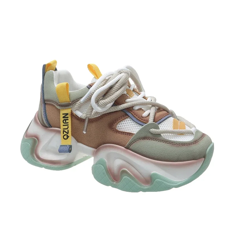 Женские кроссовки на толстой подошве 10 см