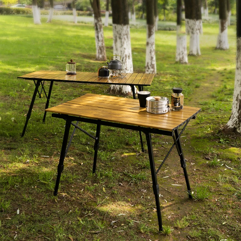 Регулируемый уличный складной стол из алюминиевого сплава с куриными рулетами