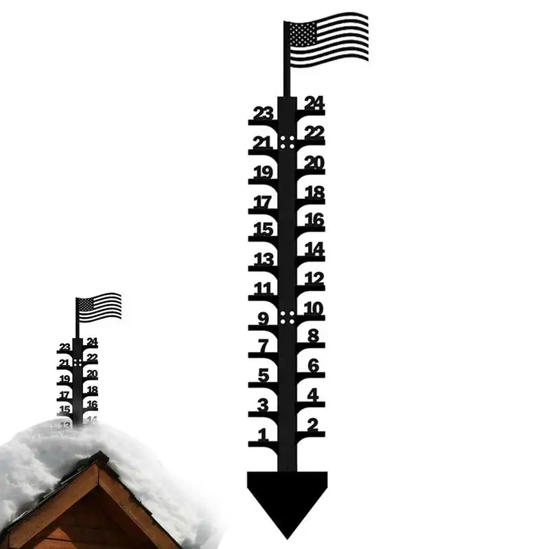 

Калибр для снега, стальной дождь 24 дюйма, для двора, сада, двора, для друзей, соседей, подарок на Рождество