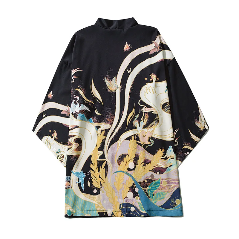 

Anime Kimono Shirts Women Japanese Man Cardigan Traditional Clothing Summer Loose Thin Clothing New Samurai Kimono Haori Yukata