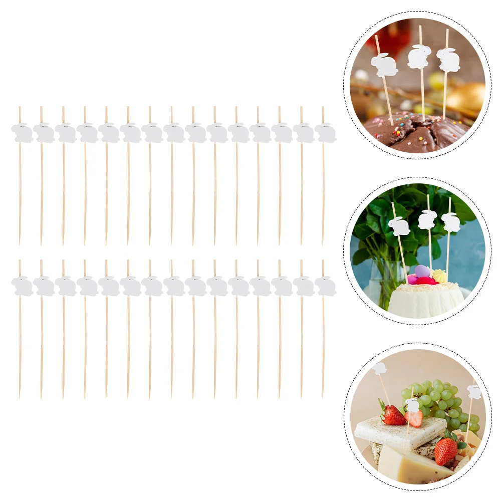

Picks Easter Cocktail Toothpicks Cake Bunny Sticksskewers Wooden Fruit Rabbit Appetizersparty Kids Sandwich Dessert Decor