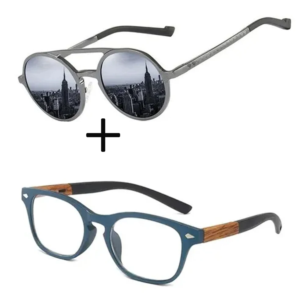 

2 шт.! Квадратные голубые ультралегкие очки для чтения в деревянной оправе с двойной перемычкой круглые солнцезащитные очки + 1,0 + 1,5 + 1,75 + 2,0 + 3 + 2,5 + 4