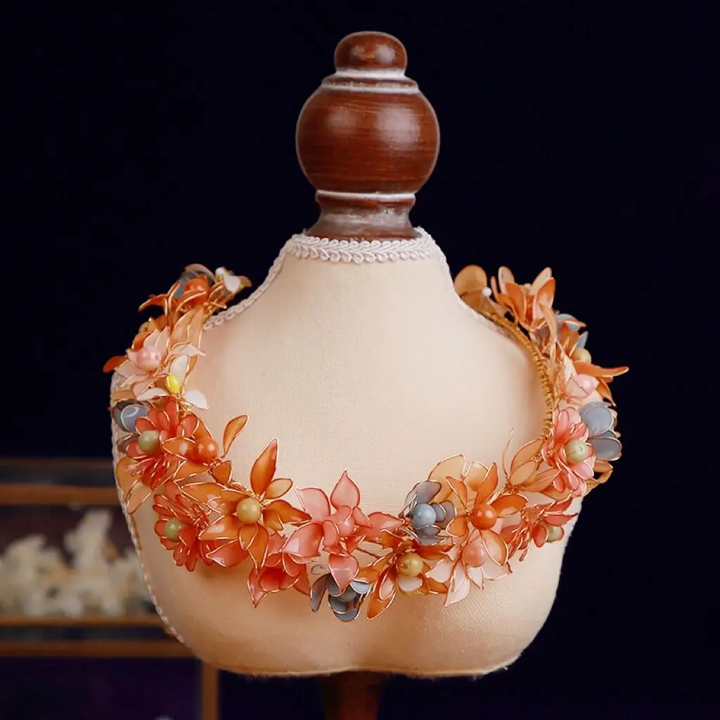 

Великолепный цветок девушки цветок тиары короны Головные уборы Свадебные ободки для выпускного невесты аксессуары для волос