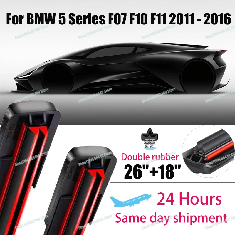 

Двойные резиновые щетки переднего стеклоочистителя для BMW 5 серии F07 F10 F11 2011-2016 лобовое стекло щетки от дождя 26 "+ 18"