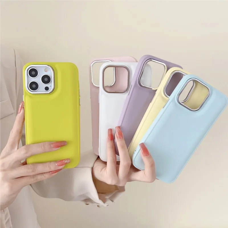 

Skin Sensitive Silicone Phone Case suitable For iPhone 14 13 12 11 Pro Max XS X XR Plus Electroplated Air Cushion Soft Case