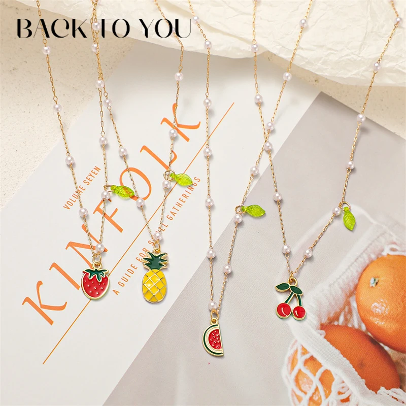 Летний милый чокер вишня ананас ювелирные изделия для вечеринок подарок
