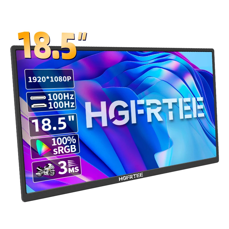 18.5-inch Portable Monitor with VESA Hole & Back Bracket for Extended Laptop Display – RGB100%, 100Hz, ADS-IPS HDR Screen 18.5-inch Portable Monitor with VESA Hole & Back Bracket for Extended Laptop Display – RGB100%, 100Hz, ADS-IPS HDR Screen