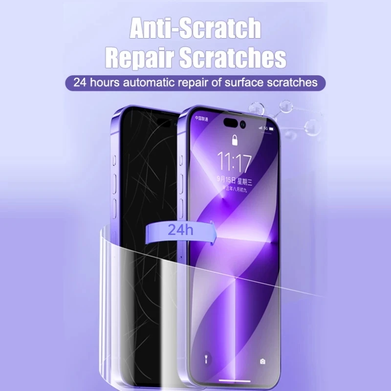 Hydrogel Film for IPhone 13 14 Pro Max 12 Mini Screen Protector for iPhone 11 12 PRO XS MAX XR X 8 7 Plus SE Back Film Not-Glass