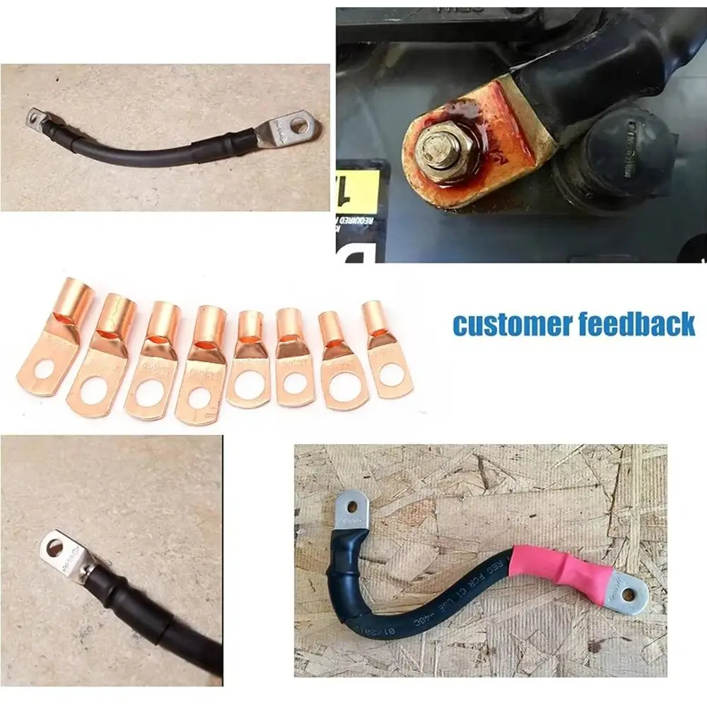 Проволочное соединение Медная медная клемма Неизолированный небольшой кабель