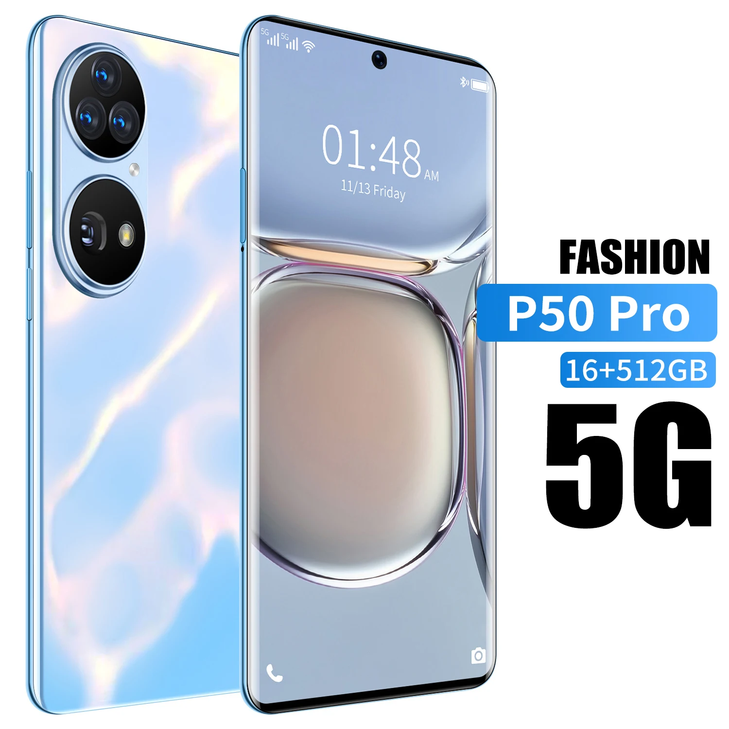 

Global Version P50 Pro 7.3 Inch Digging Screen 1440*3200 16+512GB 32+50MP Mobilephone 8000mAh Face Unlock Andriod 11 Smart Phone