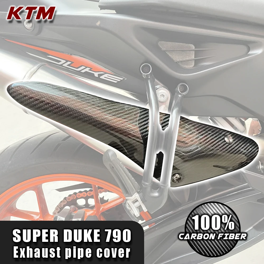 For KTM Superduke 790 2018 2019 2020 2021 2022 100% 3K Full Dry Carbon Fiber Exhaust Cover Motorcycle Body Fairing Kits Parts