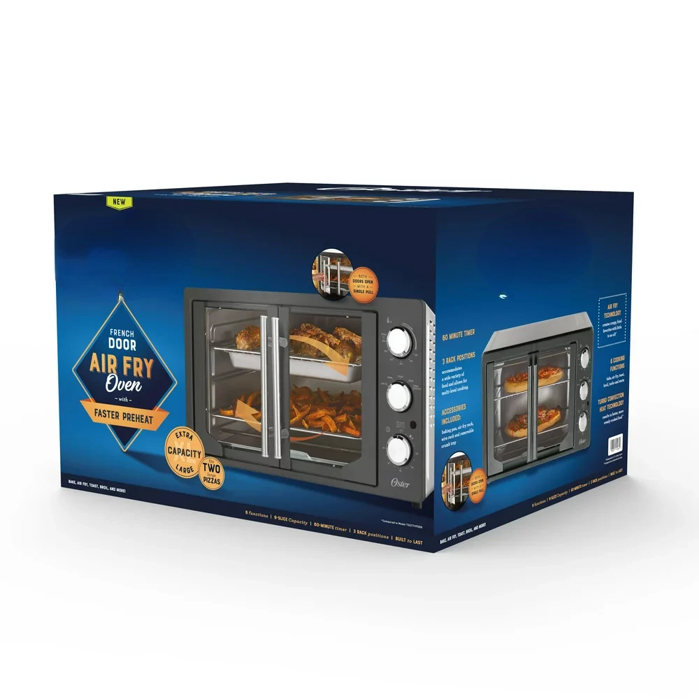 

French Door Air Fry Countertop Toaster Oven