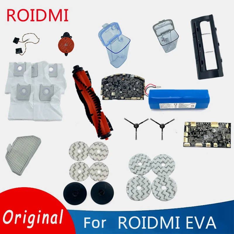 

Original ROIDMI EVA Robot Vacuum Cleaner Spare Parts Wheel Mainboard LDS Lidar Sensor Motor Mop Rolling Brush Filter Accessories