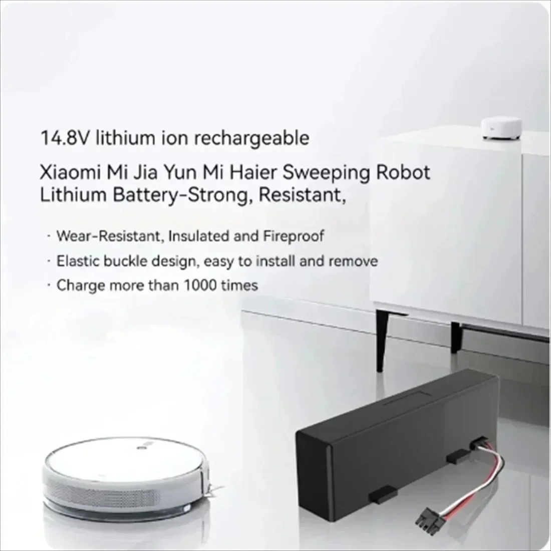 12800 мАч Xiaomi Mijia Робот-пылесос-швабра (робот для подметания и уборки) Литий-ионный