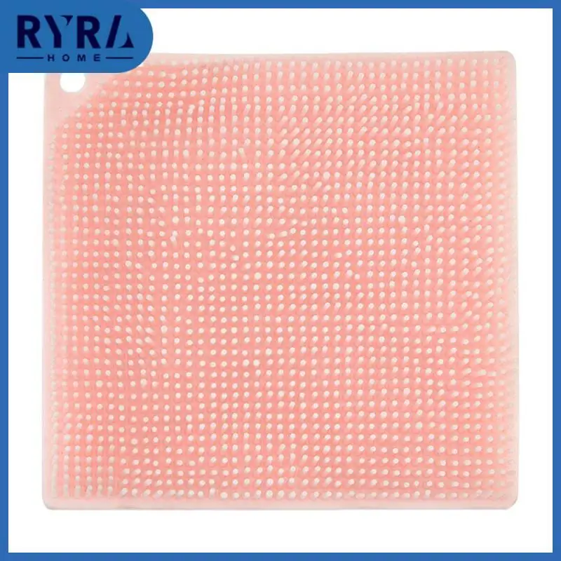 

Not Easy To Stain Silicone Cleaning Brushes Multifunctional Table Mat Scrubbing Scouring Pad Kitchen Accessorie Household