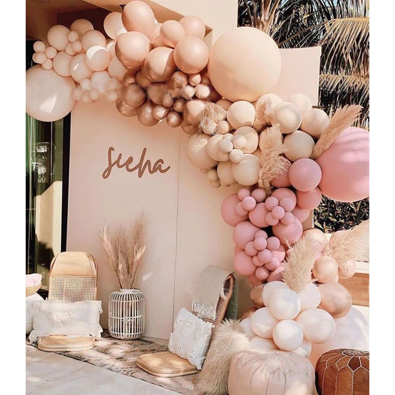 

108 pcs Macaron Pink Balloon Garland Arch Kit Wedding Birthday Party Decoration Kids Globos Rose Gold Latex Ballon Baby Shower