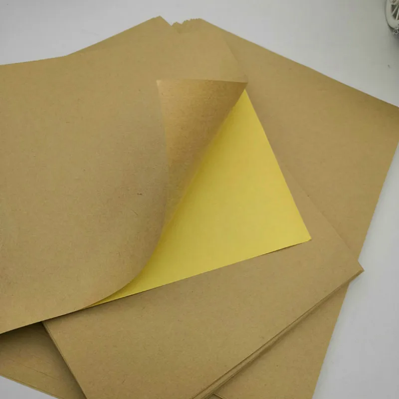 

20 Sheets/package A4 Matte Kraft Paper for Laser Inkjet Printers Self-adhesive Label Copier Craft Carton Color Sticker Sticker