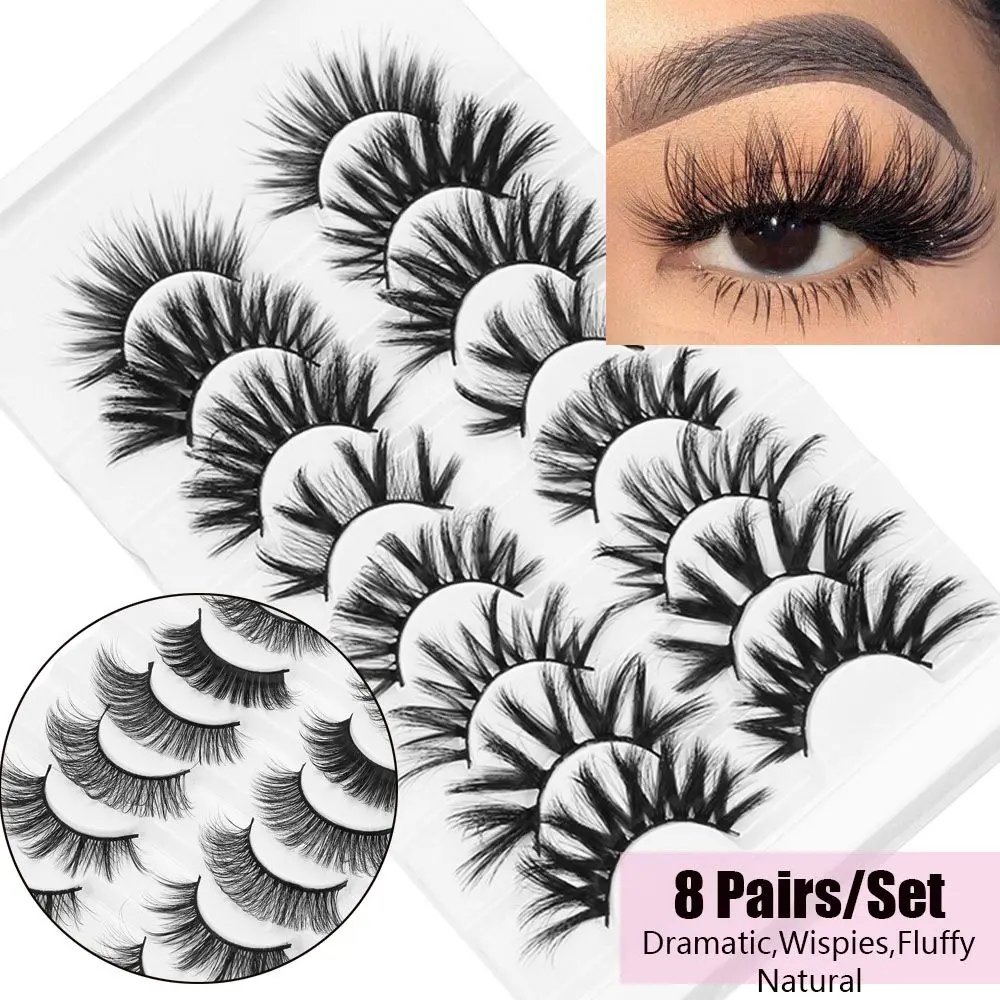 

Женские Модные натуральные объемные ресницы Wispies Fluffies, накладные ресницы, 3D норковые ресницы
