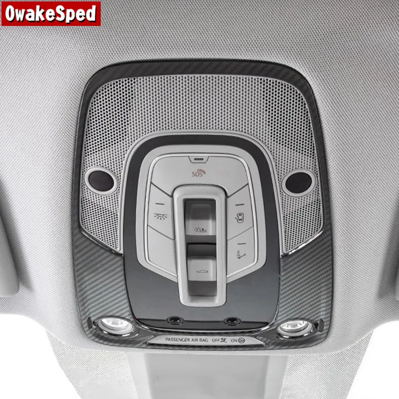 

Для Audi Q5 FY 2018 2019 2020 аксессуары из нержавеющей стали для интерьера Стайлинг автомобиля Передняя крыша лампа для чтения рамка Декоративные на...