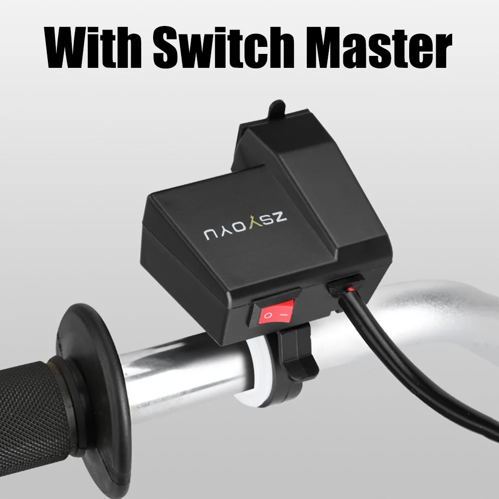 Зарядное устройство USB для мотоцикла 5 В 3 0 А быстрая зарядка с предохранителем 25