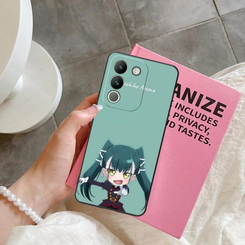 Черный мягкий чехол для телефона с цепочкой солдат яхтихо азума VIVO Y95 Y93 Y31 Y20 V19 V17