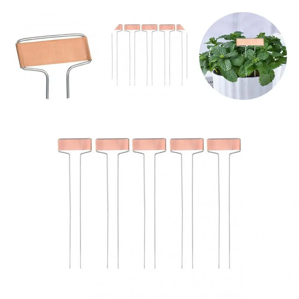 

Lightweight 5Pcs Pretty Labor-saving Garden Markers Solid Color Plant Tags All Match for Outdoor