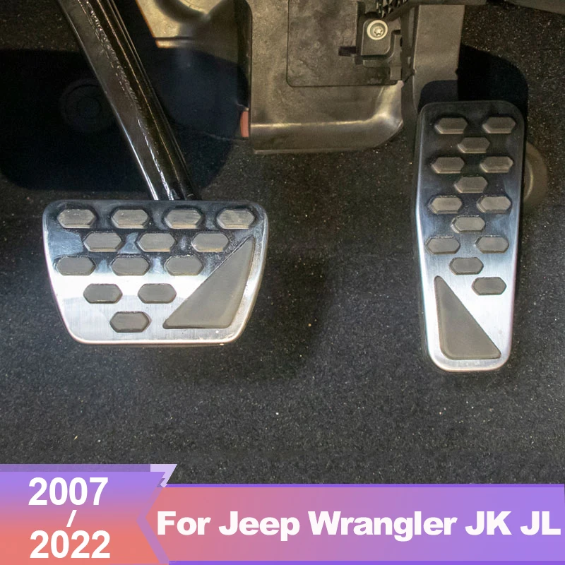 

Stainless Steel Car Accelerator Pedal Brake Pedals Non Slip Cover For Jeep Wrangler JL 2018-2021 2022 JK 2007-2017 Accessories