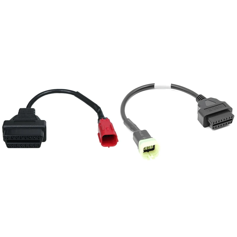 

1 Pcs 6 Pin OBD2 Fault Diagnostic Adapter & 1 Pcs 6 To 16 Pin OBD2 Connectors OBD Extension Cables Adapters
