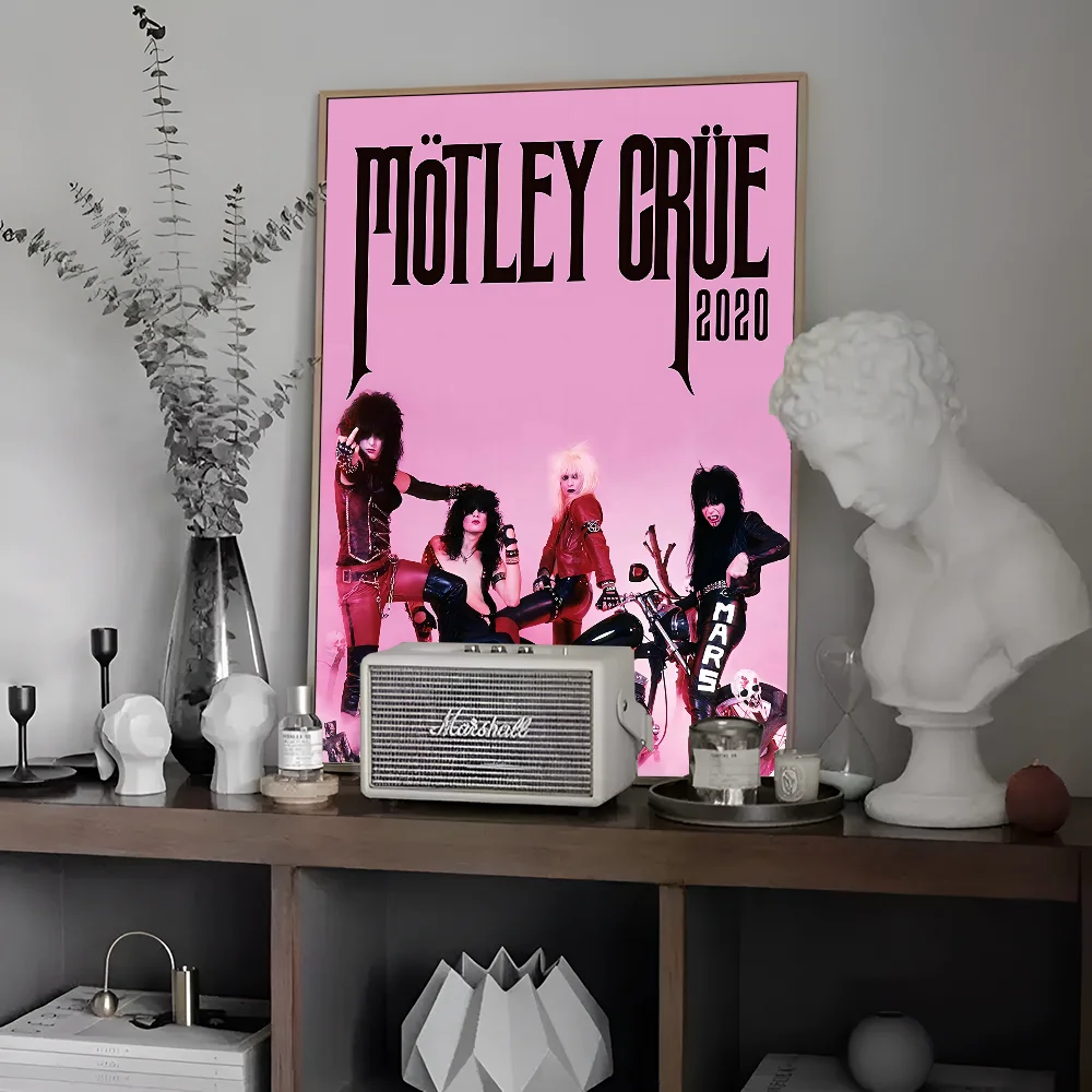 Motley C-crues Rock Whitepaper постер HD качественный настенная живопись кабинет Настенный