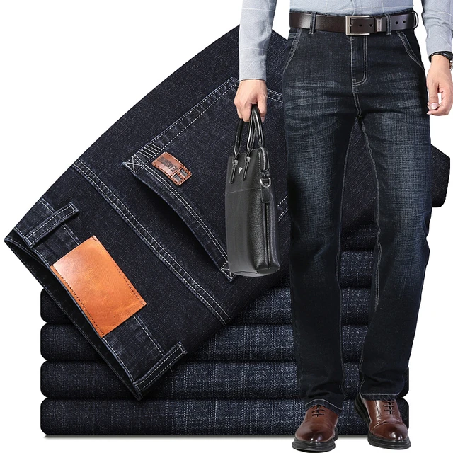 NEW IN Men's Stretch Straight Fit Jeans Men's Denim Pants Brand New Style Trousers Mens Wear
