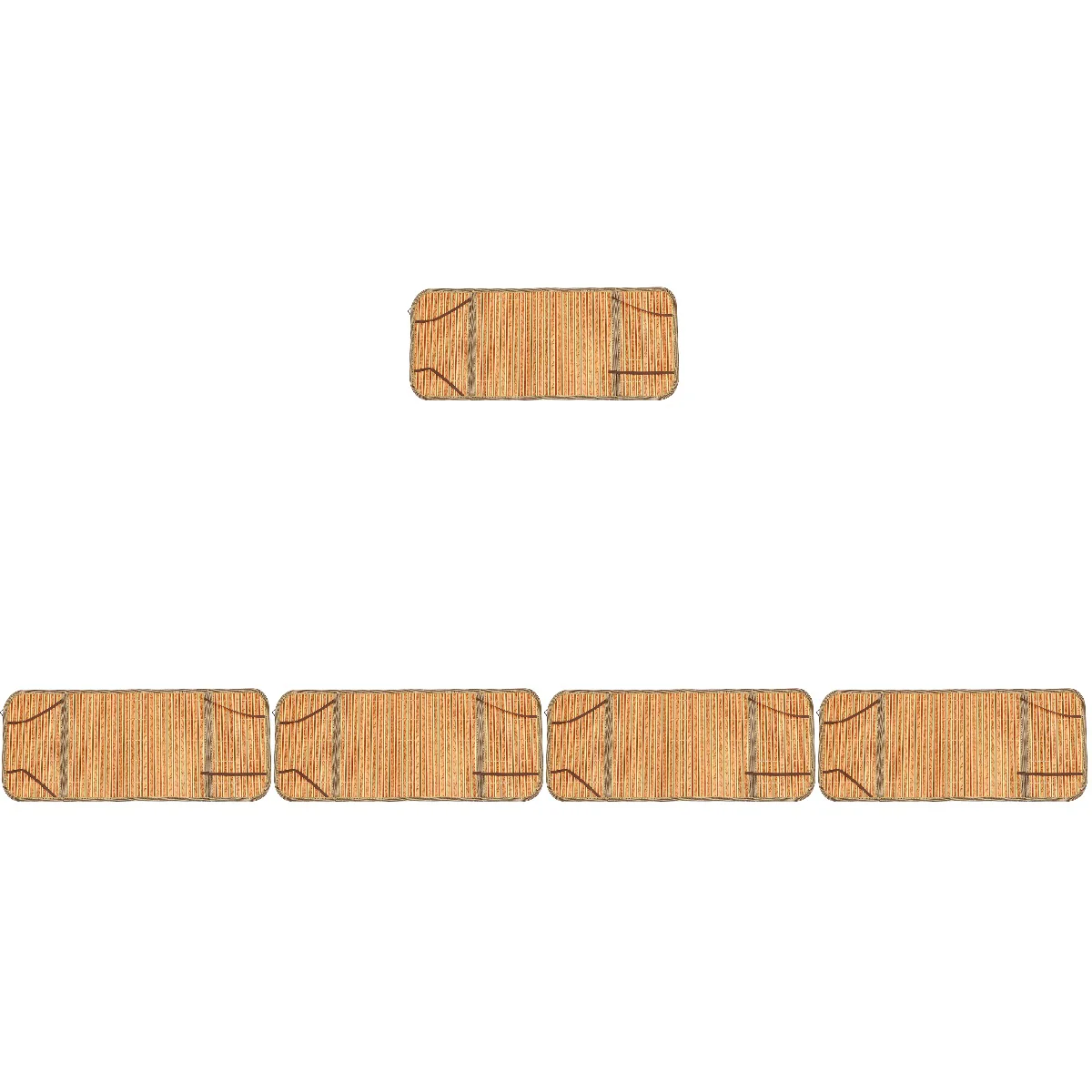 

5 Pack Baby Stroller Bamboo Mat Double Sided Cooling Child Seat Car Cushion Dining Chair Seats Infant Pad