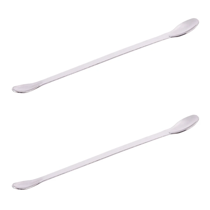

2Pcs 22Cm Dual Headed Stainless Steel Reagent Sampling Spoon Mixer For Lab