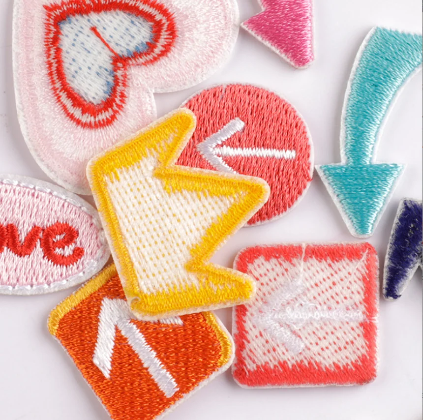 10 шт. банты со звездами любви символы пришивные вышитые нашивки одежда шляпа