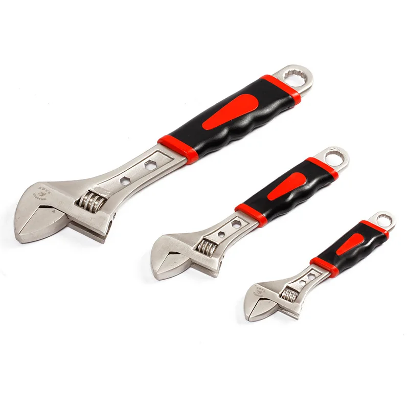 

Manual open-ended wrench with graduated adjustable wrench WR4001D Nickel-iron socket spanner