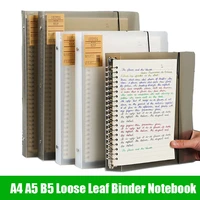 a5 b5 loose leaf binder notebook 80 gsm 120 pages journal 2022 planner inner transparant pvc cover school supply stationeri