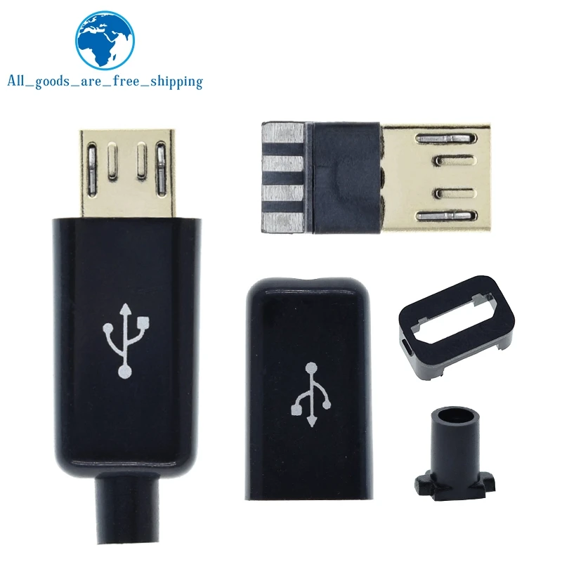 

TZT разъемы micro usb 5pin белый черный