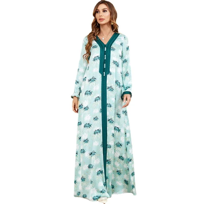 

African Dresses For Women Muslim Fashion Abaya Dashiki Long Maxi Dress Spirng Ladies Traditional Africa Clothing Fairy Dreess