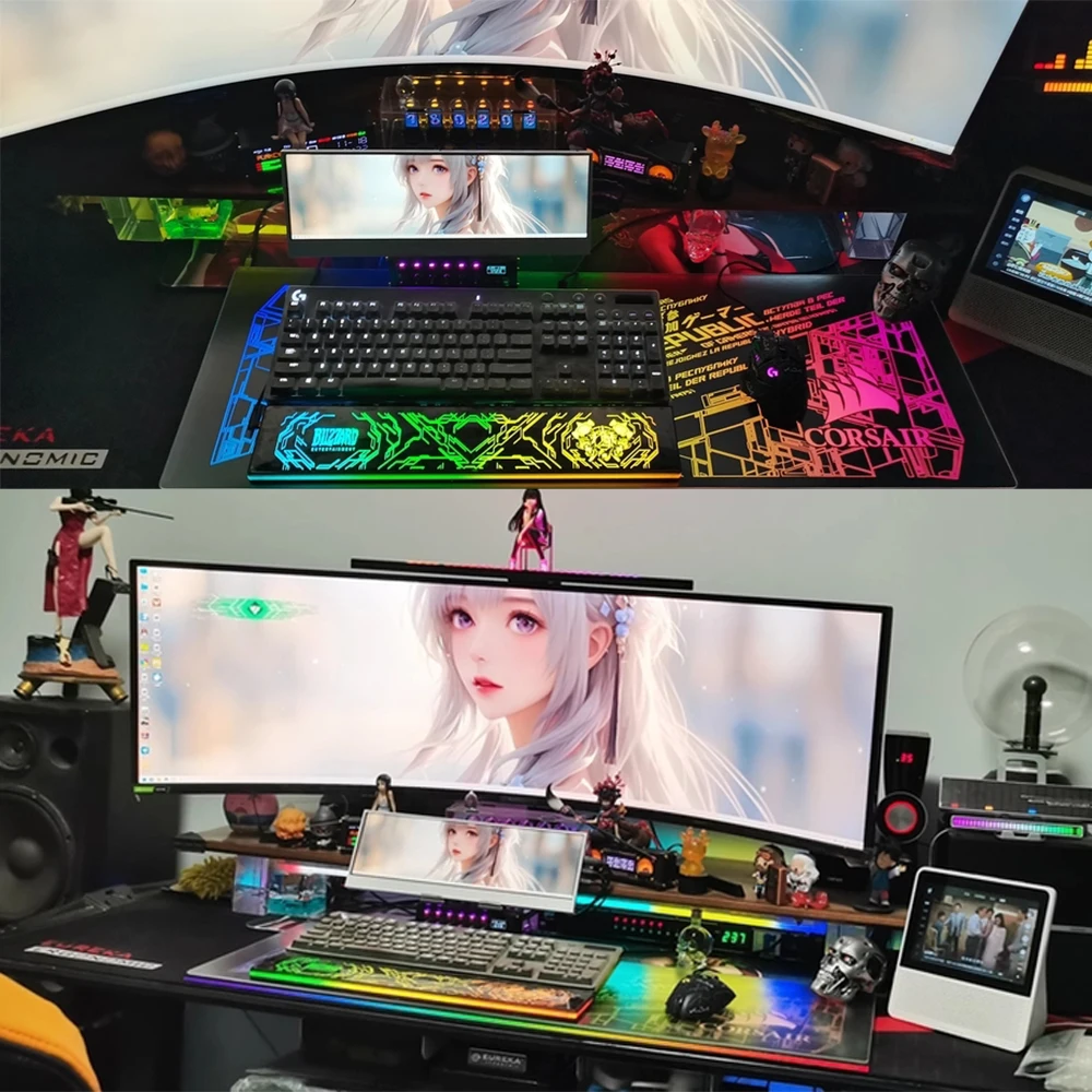 Подставка под запястье с акриловой RGB-клавиатурой 60 87 104 K95