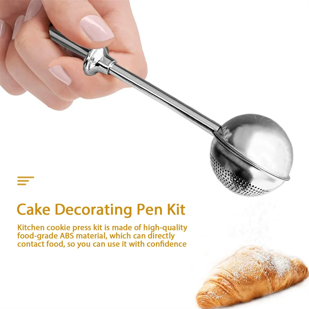 

Kitchen Baking Flour Sifter Fine Mesh Strainer Handheld Coffee Cake Kitchen Chef Baking Colander Food Manual Sieve