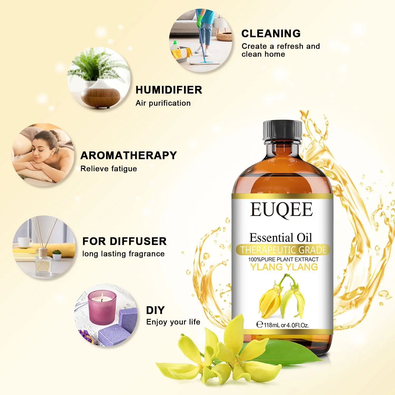 118 мл чистое натуральное эфирное масло для лаванды диффузора Уход за кожей