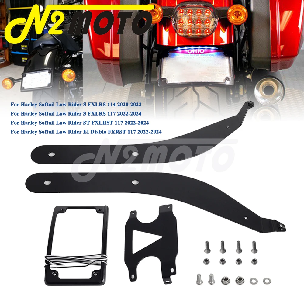 Держатель заднего номерного знака кронштейн с изогнутым номерным знаком для Harley