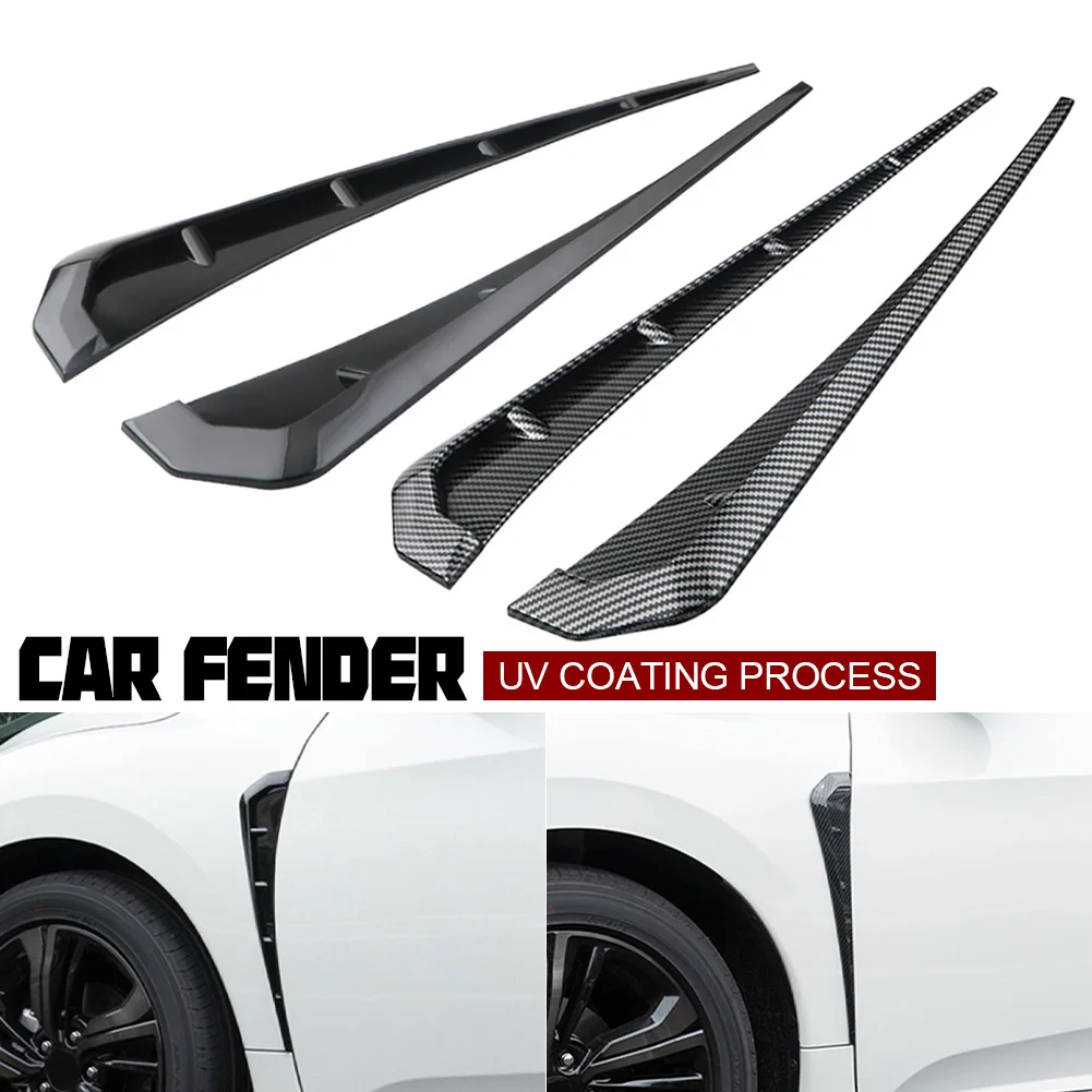 

2Pcs Car Leaf Plate Simulation Outlet Vent Carbon Fiber Decor Side Air Flow Sticker Car Side Vents Universal Exterior Decoration