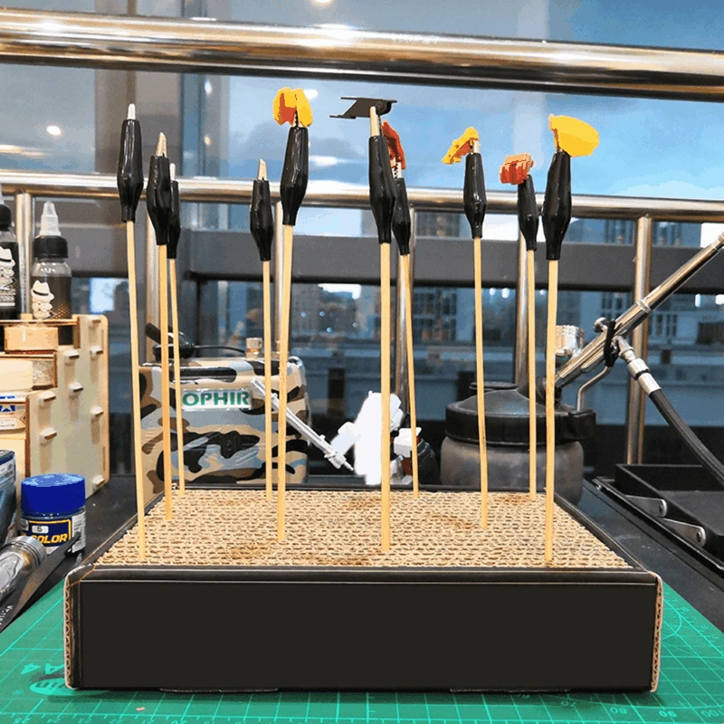 

100pcs Alligator Clip Stick Kids Children Spray Gun Toy Parts Wood Plastic Model Building Crocodile Probe Tool