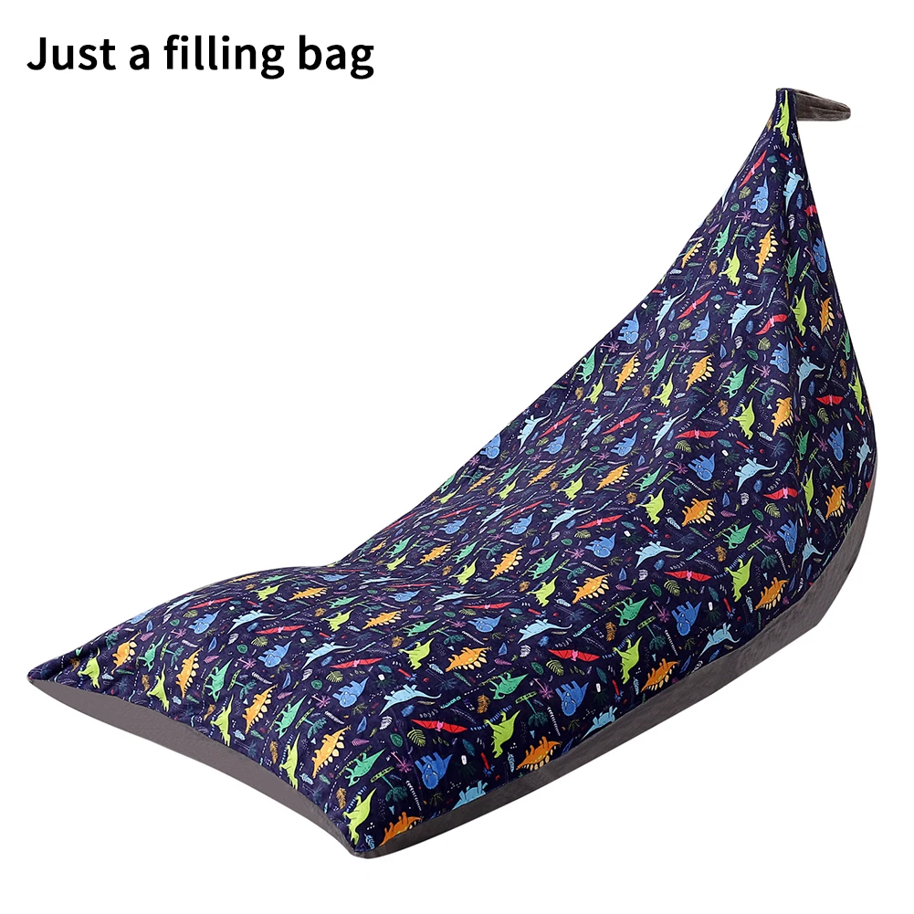 

Storage Bean Bag Chair Cover Home Plush Toys Holder For Stuffed Animal Triangle Blankets Large Capacity Cute Printed Dustproof