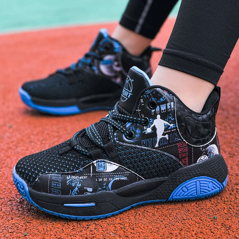 

Kids Basket Shoes Fashion Boys Men Basketball Shoes High Top Basketball Sneakers Boys Lighweight Sport Shoes KidsTraining Shoes