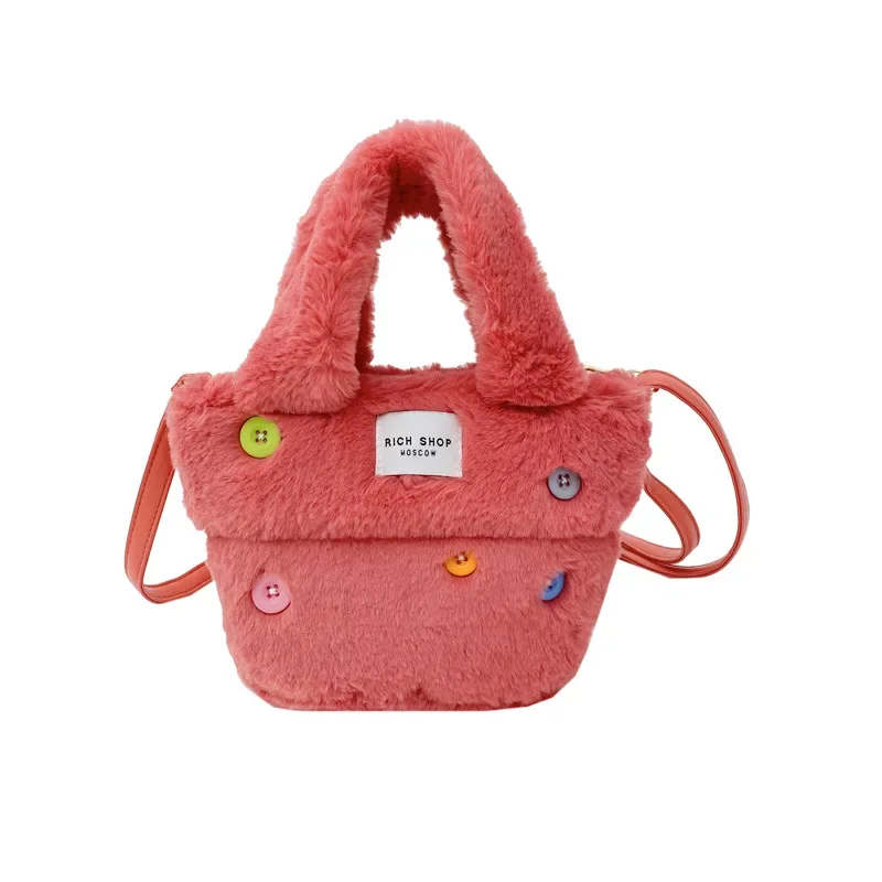 

Cute Bag Fall/Winter 2023 New Fashion Hand-Carried Furry Small Bag Plush One-Shoulder Crossbody Bag Furry Women's Bag