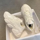 Кроссовки женские массивные на платформе, Вулканизированная подошва, на шнуровке, Повседневная Удобная обувь, весна-осень